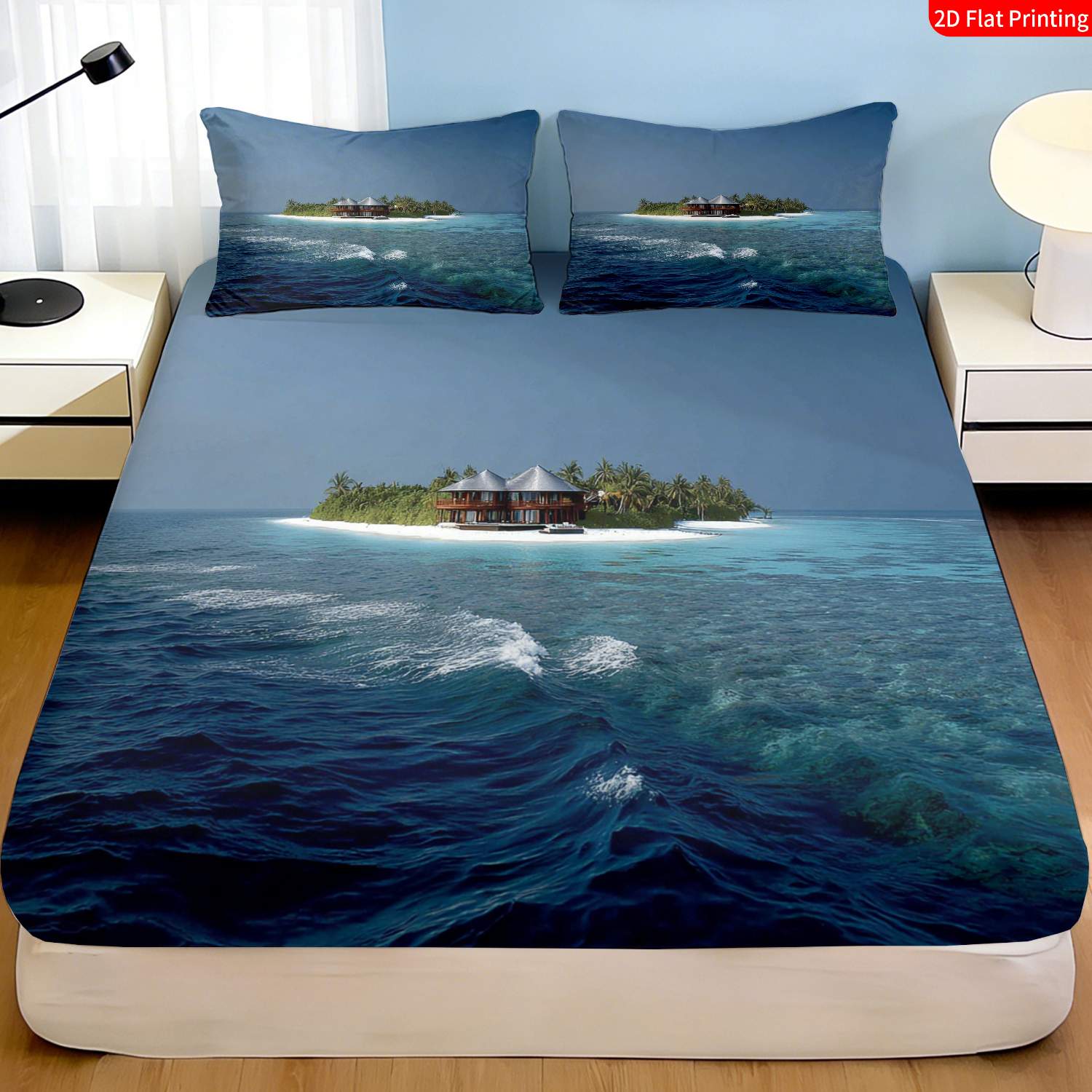 Fitted Bed Sheets Deep Pocket - Set di biancheria da letto Tropical