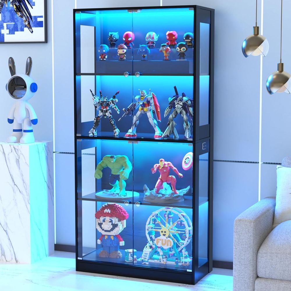 Storage & Organization - Vetrina con Porta in Vetro, 4