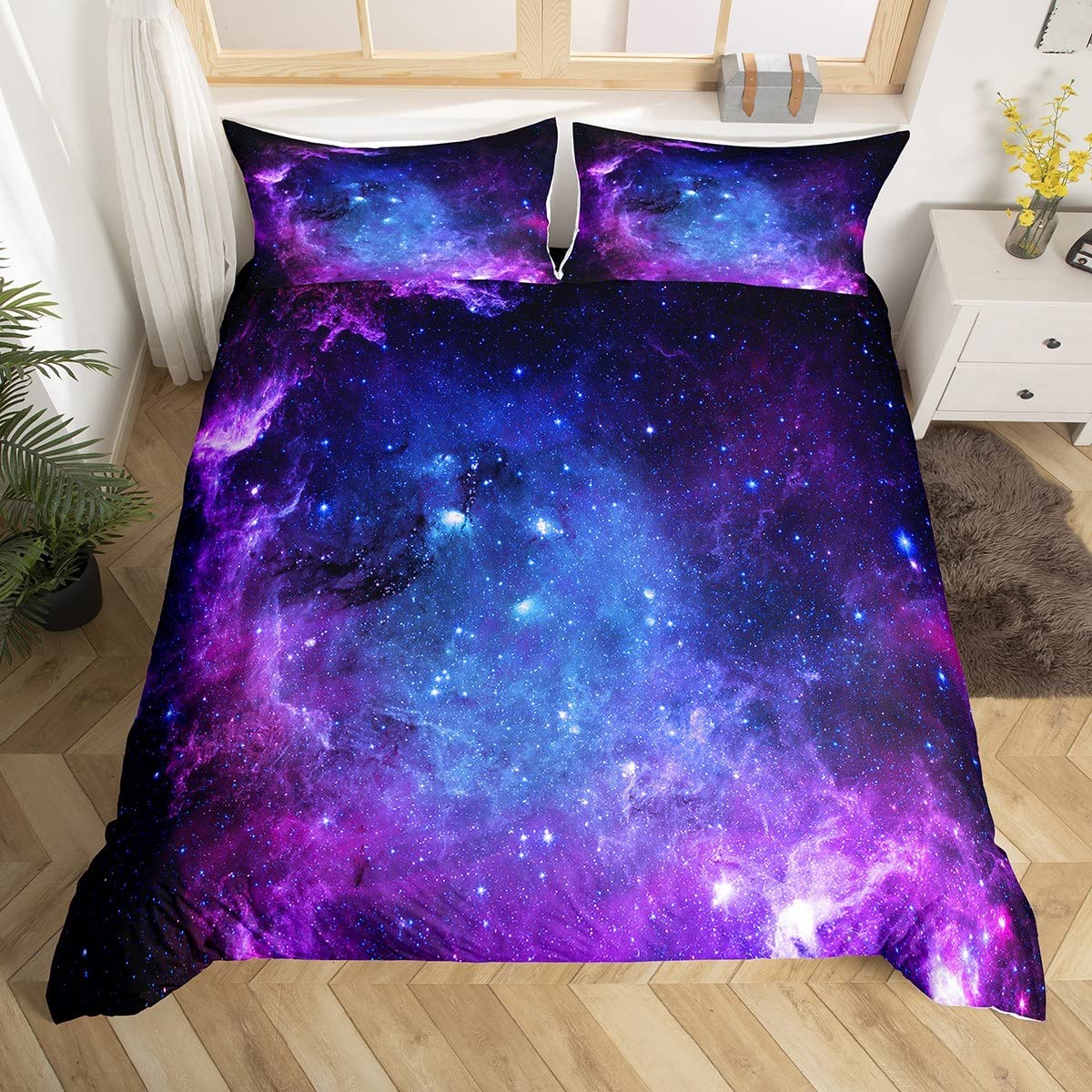 Duvet Cover Sets With Zipper - Set copripiumino Galaxy per bambini adolescenti