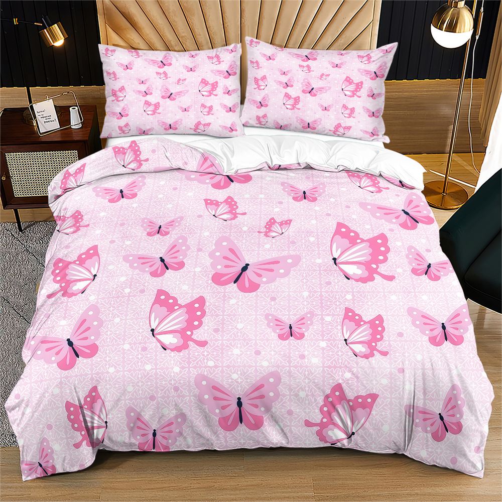 Aesthetic Floral Duvet Cover - Set Copripiumino con Stampa Digitale di