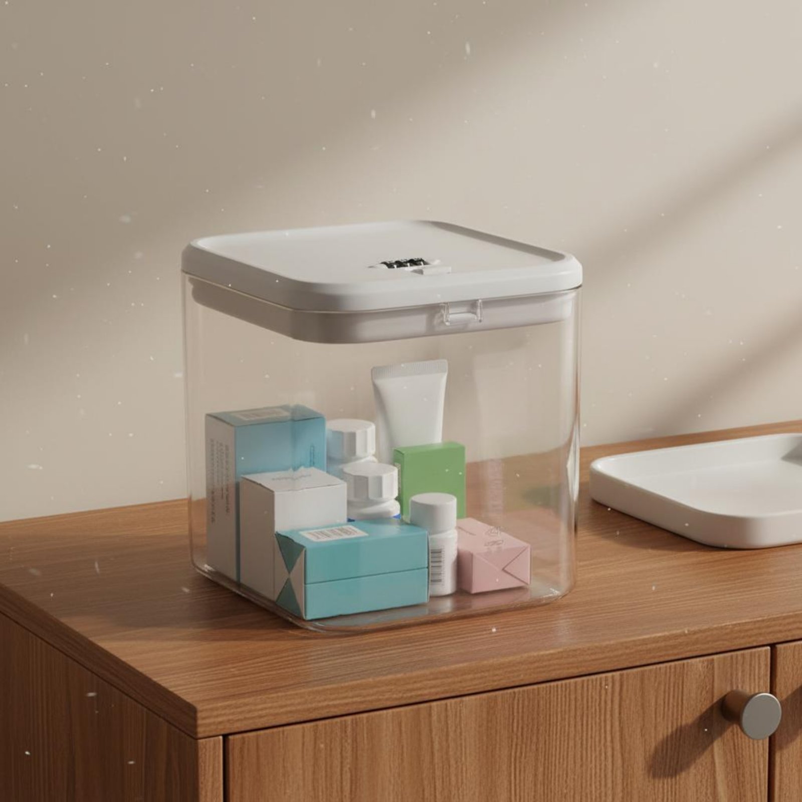 Kitchen - Scatola trasparente con serratura, versatile, per