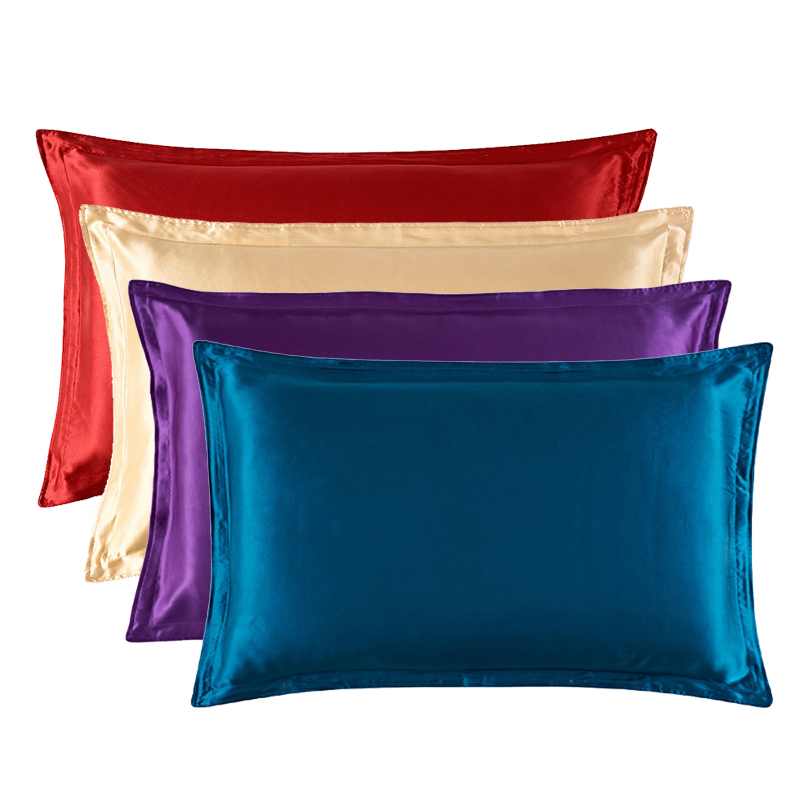 Satin Silk Pillowcase Hair Skin - 48x74 cm Federa Patchwork Solido Un