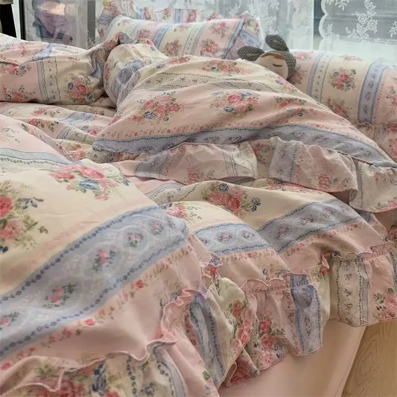 Aesthetic Floral Duvet Cover - Set biancheria da letto floreale principessa