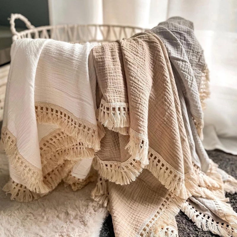 Muslin Cotton Bedspread - Coperte per fasciatoio in mussola di