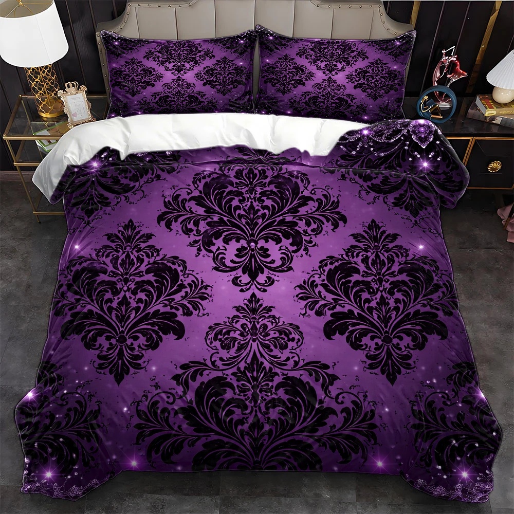 Duvet Cover Sets With Zipper - Set Copripiumino Floreale di Lusso Leggero