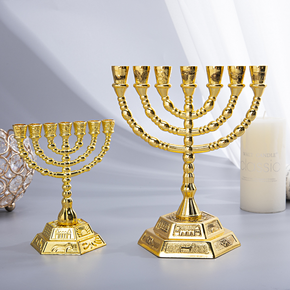 Home Decor - Menorah a 7 Bracci, Decorazione per