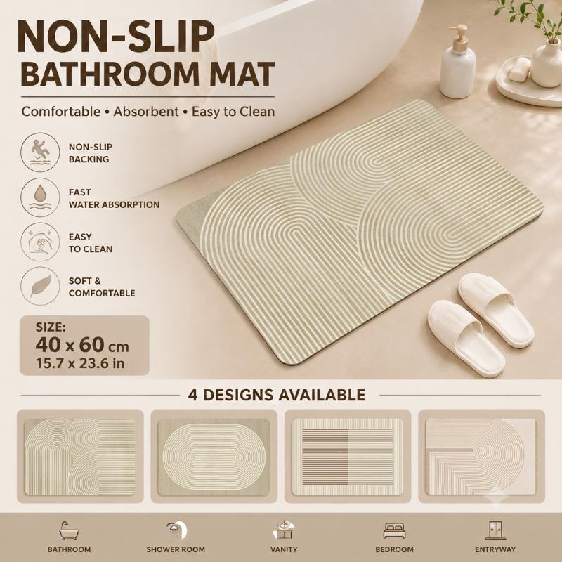 Quick Dry Diatomite Bath Mat - Tappetino da Bagno in Diatomite ad