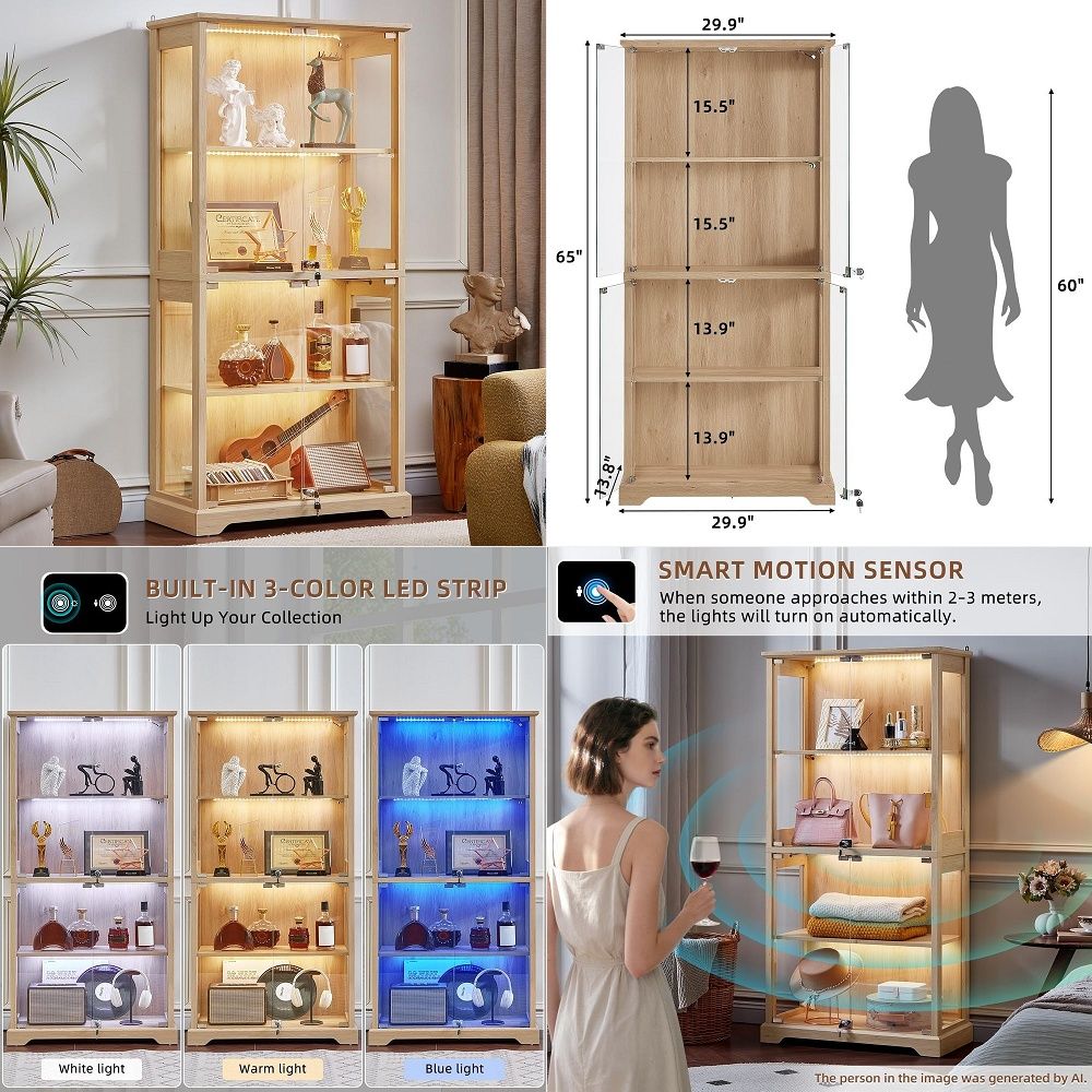 Lighting - Vetrina in vetro stile rustico con