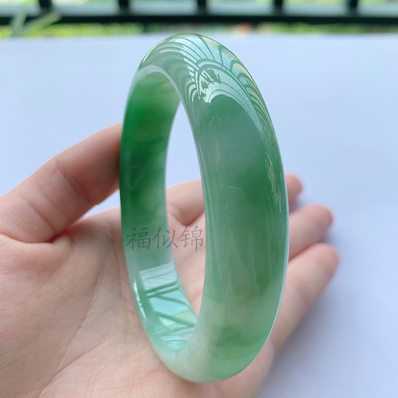 Lighting - Bracciale in giadeite ghiacciata da vecchia