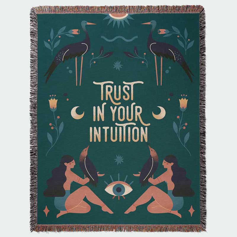 Boho Throw Blanket Fringe - Tappeto da parete Boho spirituale in