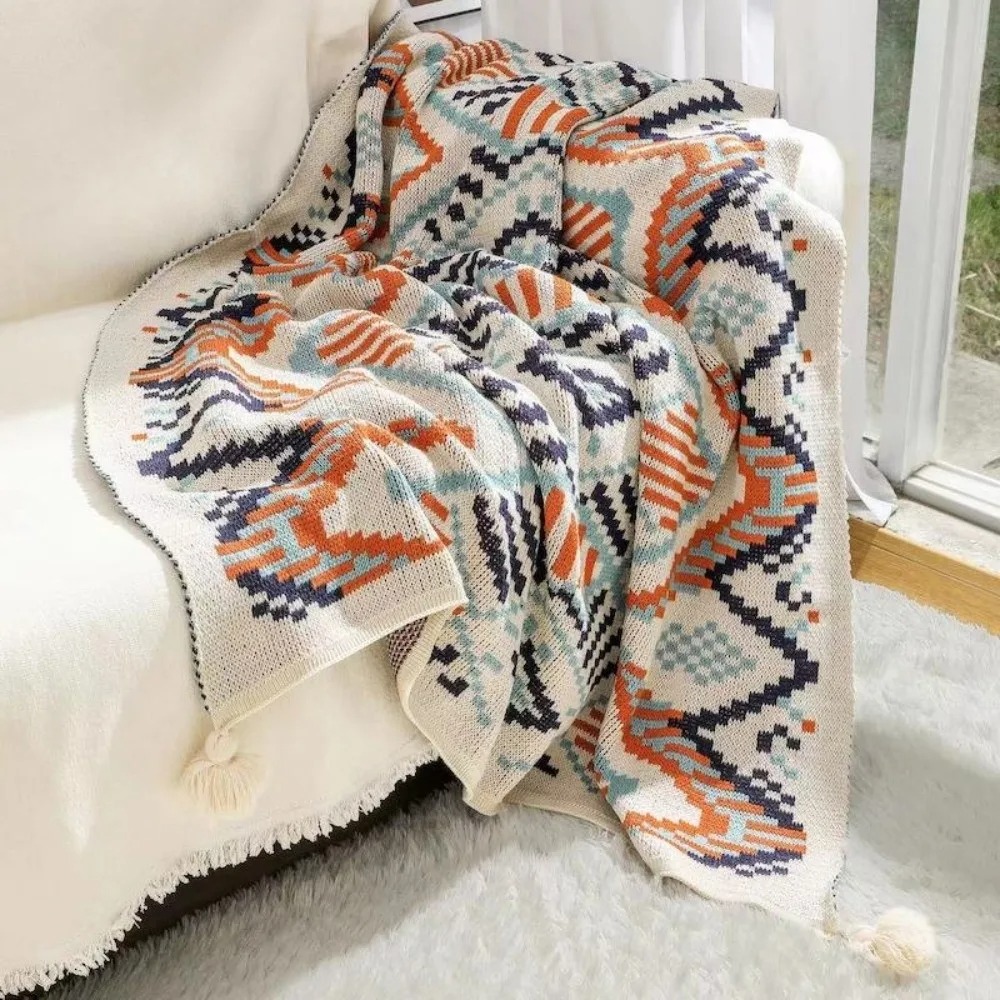 Coperte Vintage in Maglia Gros - Boho Throw Blanket Fringe recensione e prezzo