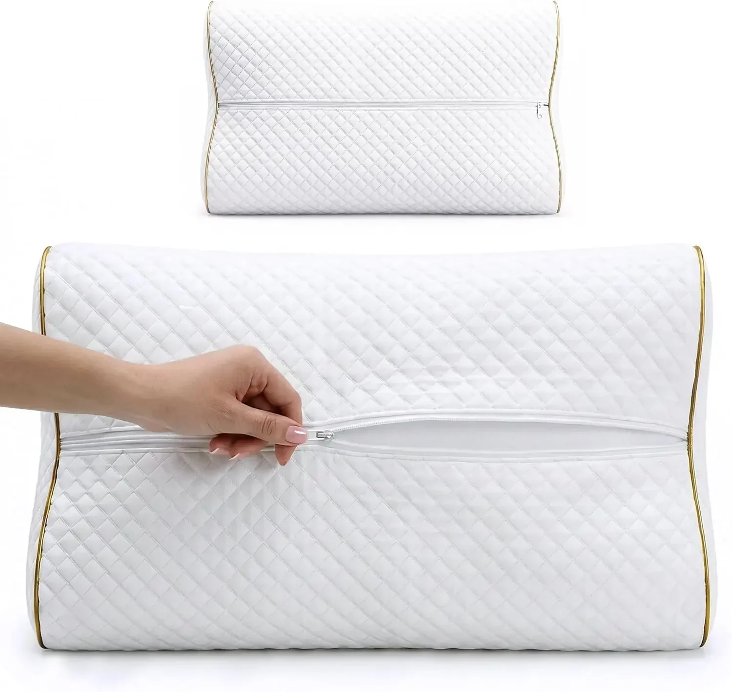 Confezione da 2 Cuscini in Mem - Memory Foam Orthopedic Pillow Neck Pain recensione e prezzo