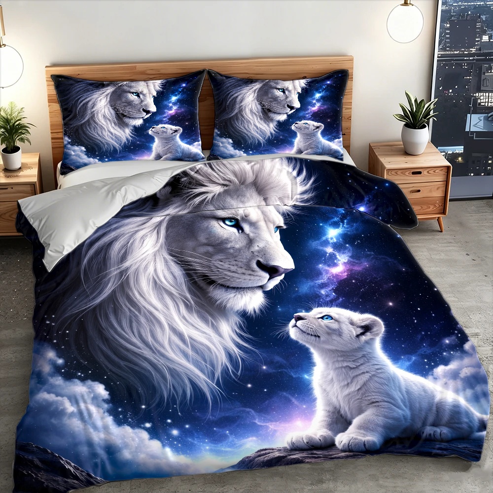 Set copripiumino a tema Leone  - Duvet Cover Sets With Zipper recensione e prezzo
