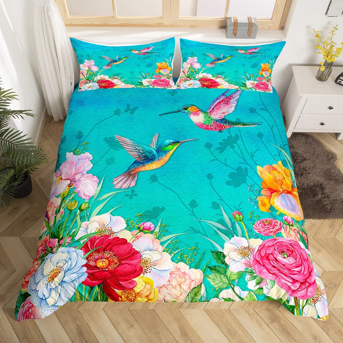 Set biancheria da letto colibr - Aesthetic Floral Duvet Cover recensione e prezzo