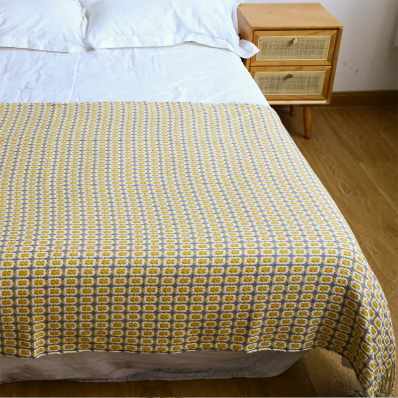 Coperta in Tessuto Jacquard a  - Boho Throw Blanket Fringe recensione e prezzo