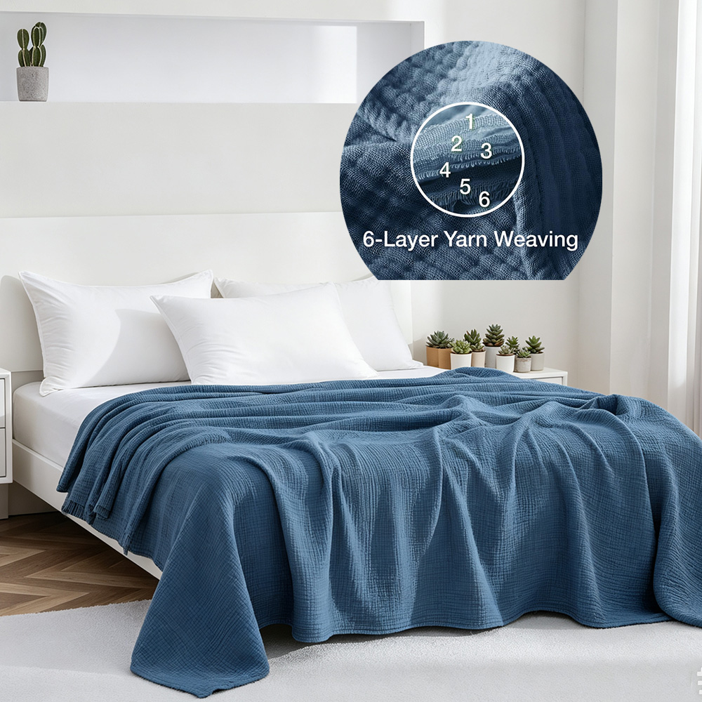 Coperta in Mussola di Cotone a - Muslin Cotton Bedspread recensione e prezzo
