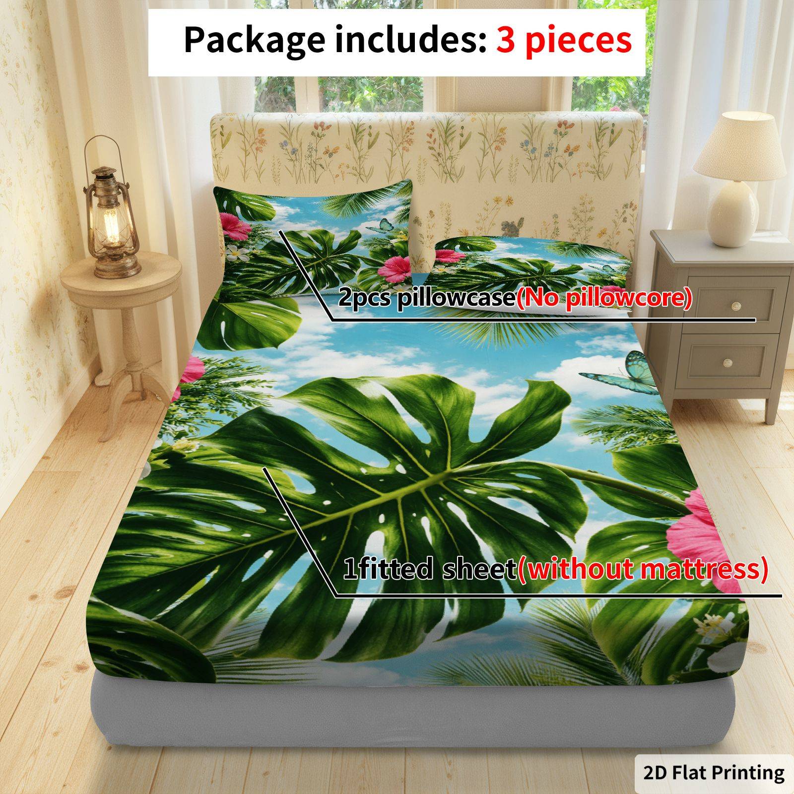 Set di Lenzuola con Motivo Ibi - Fitted Bed Sheets Deep Pocket recensione e prezzo