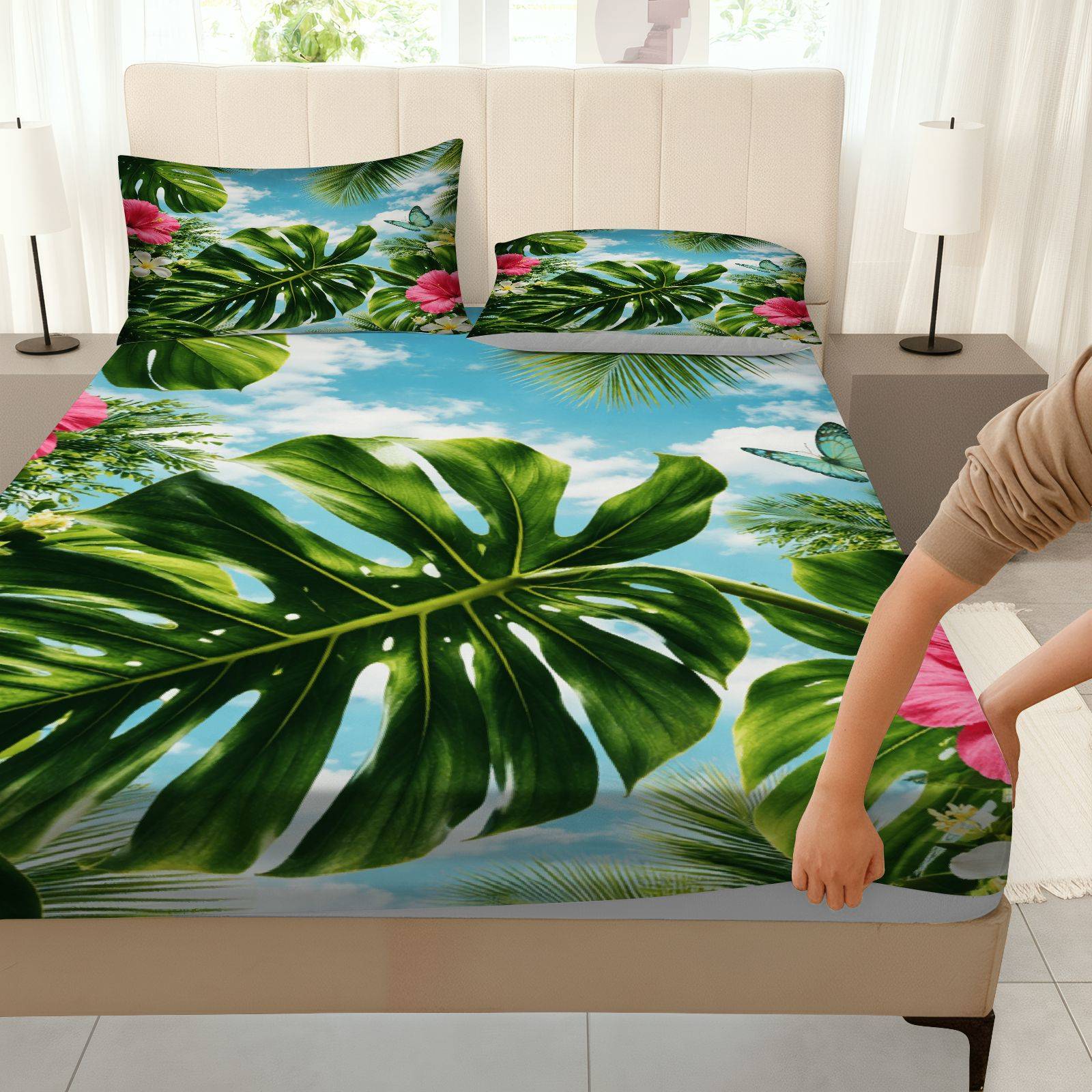 Set di Lenzuola con Motivo Ibi - Fitted Bed Sheets Deep Pocket recensione e prezzo