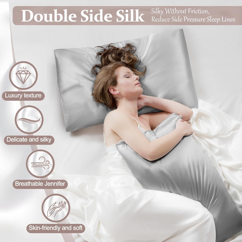 Set di 2 Federe in Raso di Set - Satin Silk Pillowcase Hair Skin recensione e prezzo