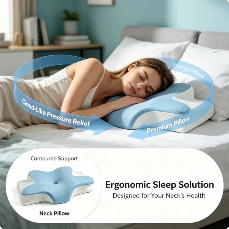 Cuscino Cervicale in Memory Fo - Memory Foam Orthopedic Pillow Neck Pain recensione e prezzo